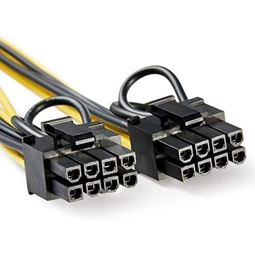 6PCS GPU VGA PCIe 8 Pin Female To Dual 2X 8 Pin (6+2) Male PCI Express Power Adapter Y-Splitter Extension Cable 9-inch(23cm)