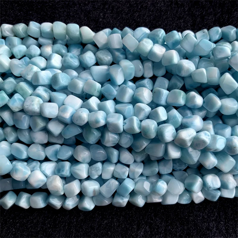 Blue Larimar Necklace Bracelets Earrings Ring Irregular Nugget Beads For Jewelry Making Natural Gemstone Crystal image 2