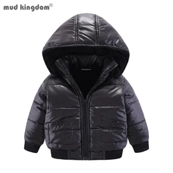 Mudkingdom Kleine Jungen Mädchen Winter Mäntel Einfarbig Warme Verdicken Baumwolle Abnehmbare Kapuze Jacke für Kinder Kleidung Baby Tragen