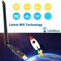 USB 3.0 1200Mbps Wifi Adapter Dual Band 5GHz 2.4Ghz 802.11AC   Wifi Antenna Dongle Network Card For Laptop Desktop