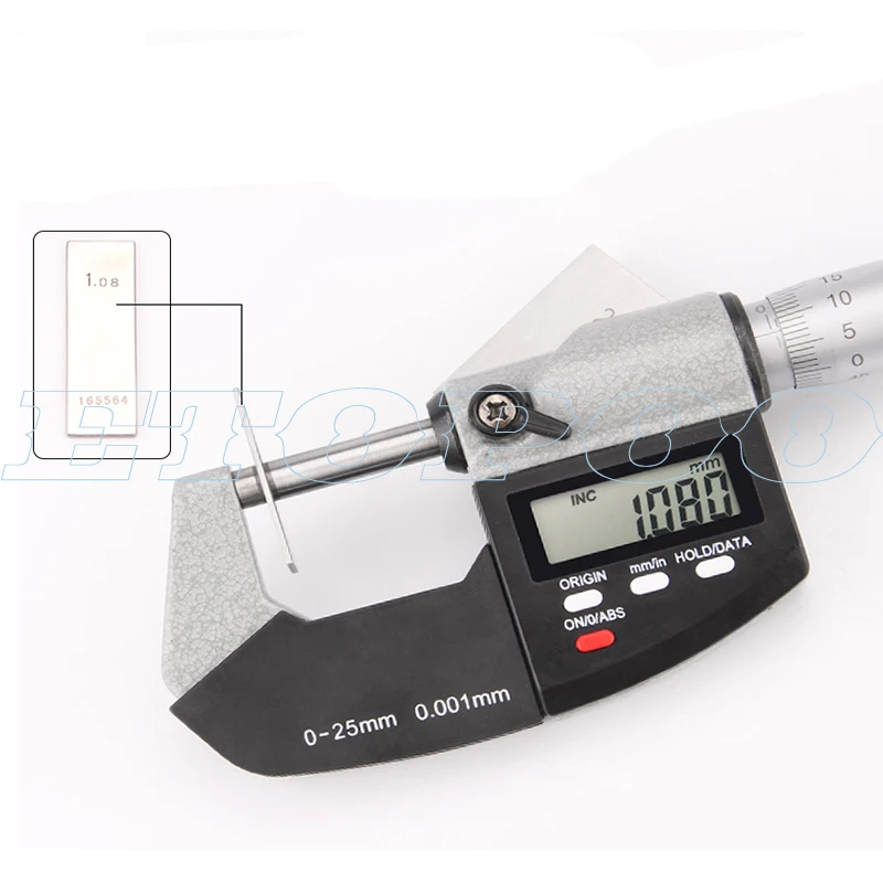 0.001mm Electronic Outside Micrometer Carbide Tip Measure Tools Caliper Gauge 0-25mm 1inch  Digital Micromaster Micrometer Head