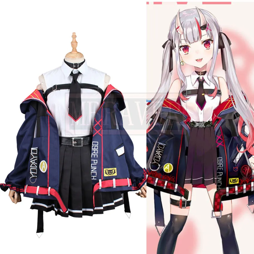 

VTuber Hololive Nakiri Ayame Cosplay Costume Halloween Christmas Party Uniform Custom Made Any Size