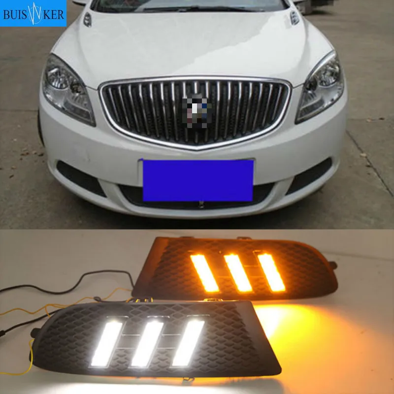 

2pcs LED DRL daytime running light For Buick Excelle GT 2010-2013 White yellow blue Front Fog Lamp Day Light