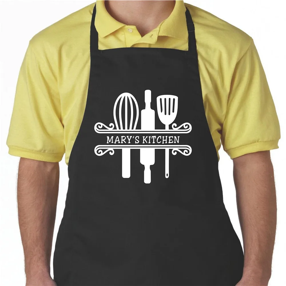 Personalized Cooking Apron, Funny Dad Gift For Grill Chef Man, Custom Name 70x80cm Man Home Kitchen Apron, Unique Gifts