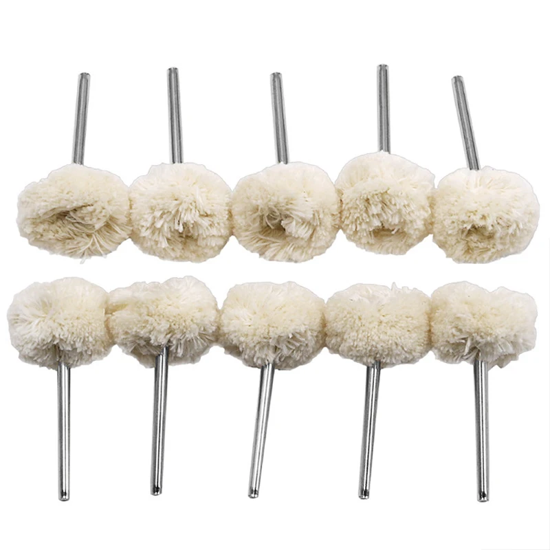 5Pcs/Lot Wool Felt Grinding Sanding Head Abrasive Buffing Wheel Wool Polishing Brush Dremel Accessories  Drill Rotary Tool