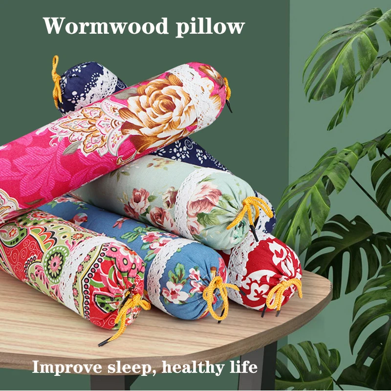 Argy Wormwood Non-defrmation Cervical Pillow Moxa Mugwort Physiotherapy Traction Neck Waist Health Massage Washable Shell Fabric