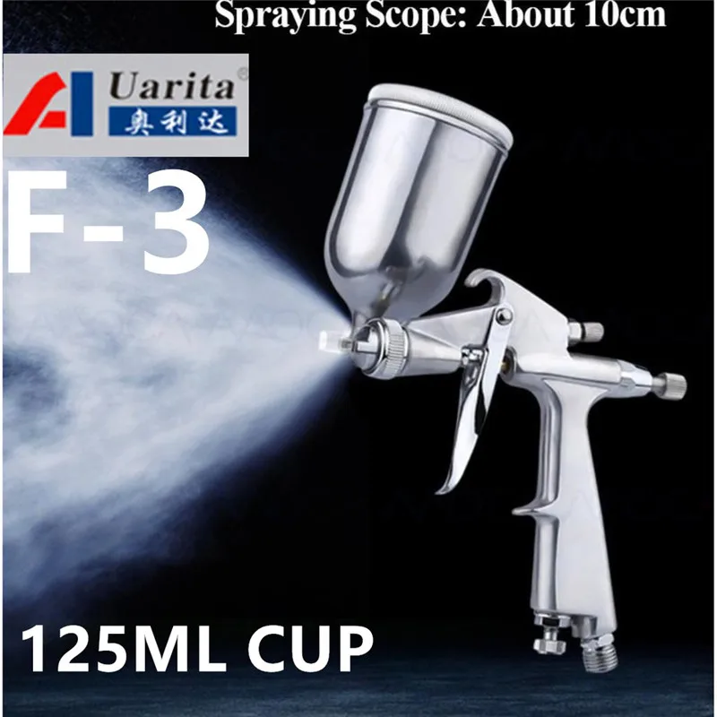 Auarita F3 Mini Spray Gun 125ml 400cc Paint Tank 1.0mm Nozzle LVMP Car Paint Spray Gun High Quality Airbrush Sprayer Air Tools