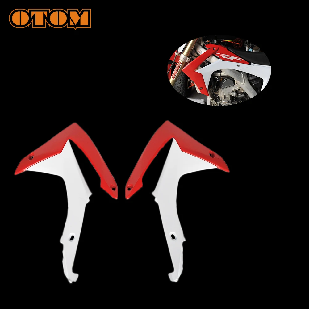 

OTOM Off-Road Motorcycle Front Radiator Shrouds Cover CRF Radiator Covers Side Panel For HONDA CRF250R CRF450R Oil Tank Guards