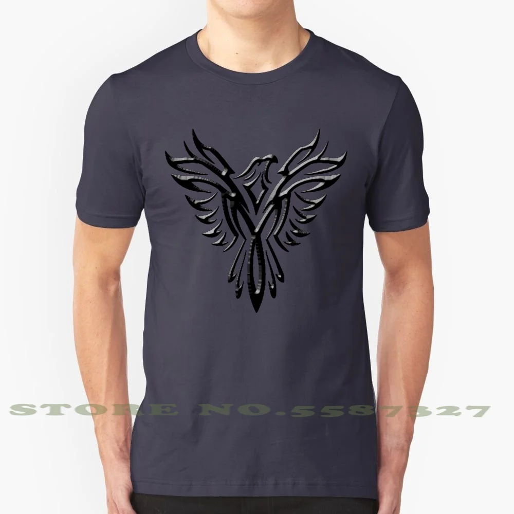 Phoenix , Phenix , Bird , Rising From The Flames , Legend , Mythology , Black 100% Pure Cotton T-Shirt Phoenix Phenix Bird