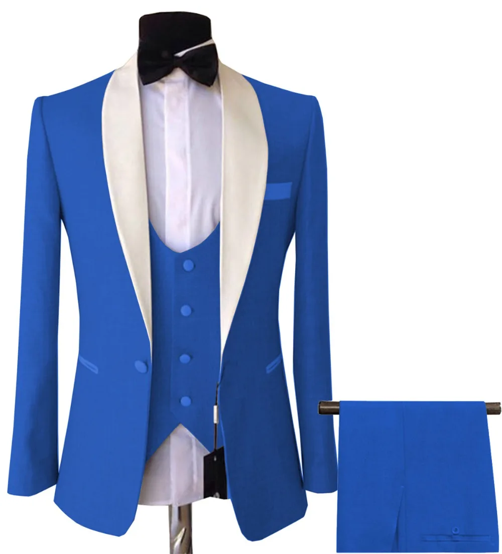 2020 viola Mans Suits Per La Cerimonia Nuziale Smoking Slim Fit Vestiti di Affari di Usura Dello Sposo Abiti Da Sposa Tre Pezzi Suit(Jacket + pantaloni + Vest)