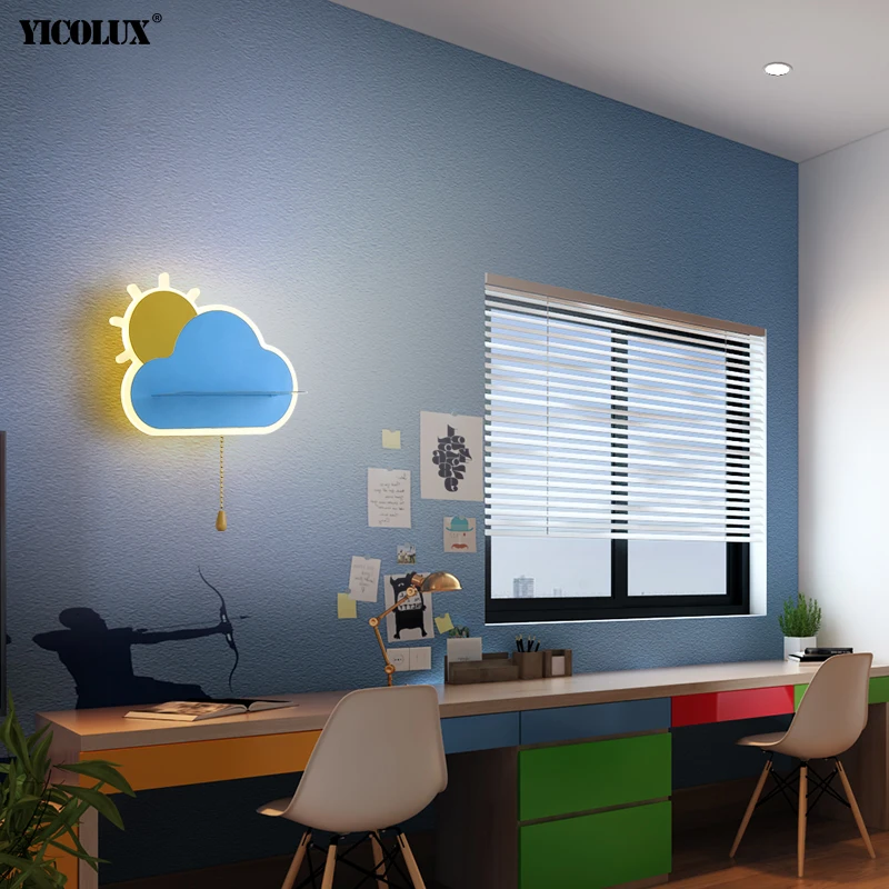 Modern Wall Lamps Cloud Shape Home Decoration Light For Living Room Bedroom Bedside Aisle with switch Luminarie Indoor Lighting