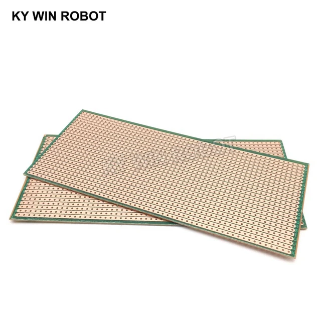 1 sztuk DIY zielony 6.5*14.5CM prototypowy papier PCB uniwersalny eksperyment matryca płytka drukowana 6.5x14.5CM