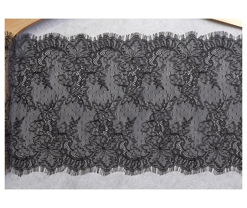 3m long 23cm wide hollow eyelash lace fabric wholesale DIY underwear clothing decoration accessories