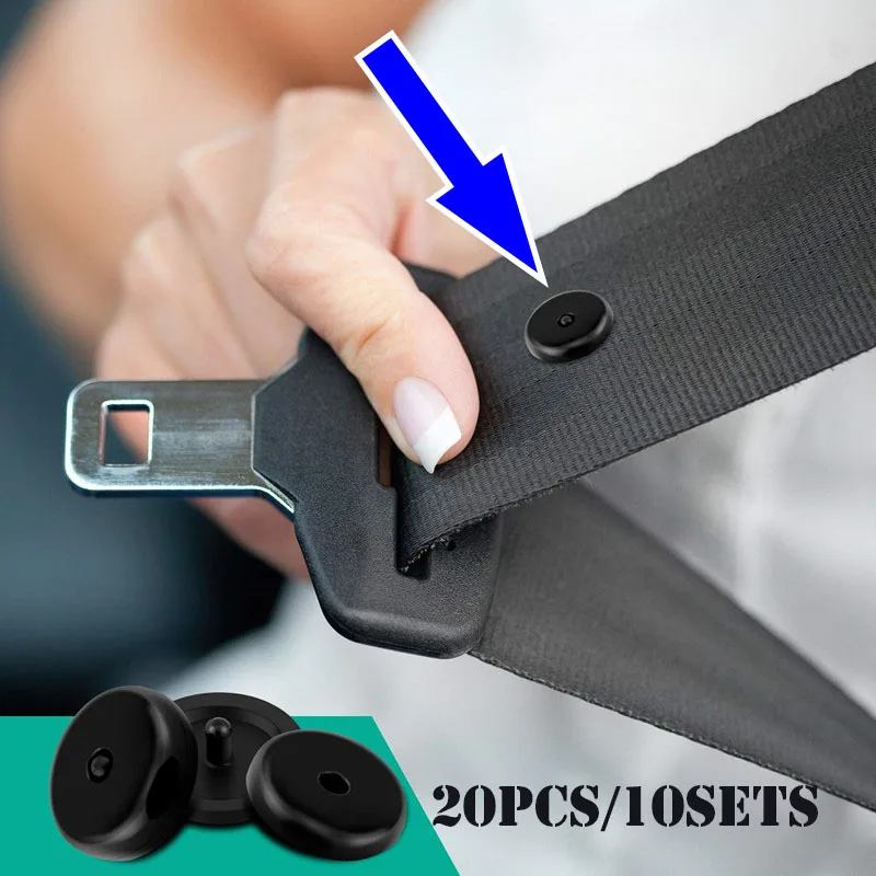 20Pcs Car Seatbelt Spacing Limit Stop Button For Peugeot 206 308 307 407 207 3008 208 508 2008 5008 106 205 306 406 107 108 2021