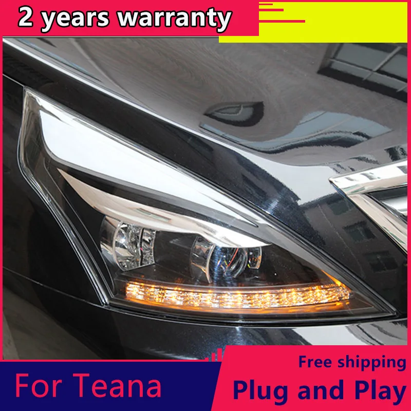 

Стайлинг автомобиля KOWELL для Nissan Teana 2008-2012, светодиодные фары, сигнальные светодиодные фары drl hid Биксеноновые линзы, ближний свет