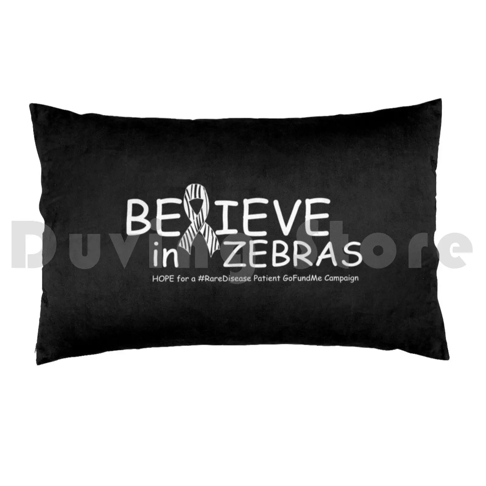 Believe In Pillow Case 20*30 Inch Rare Disease Rare Disease Awareness Eds Ehlers Danlos Addisons Ribbon