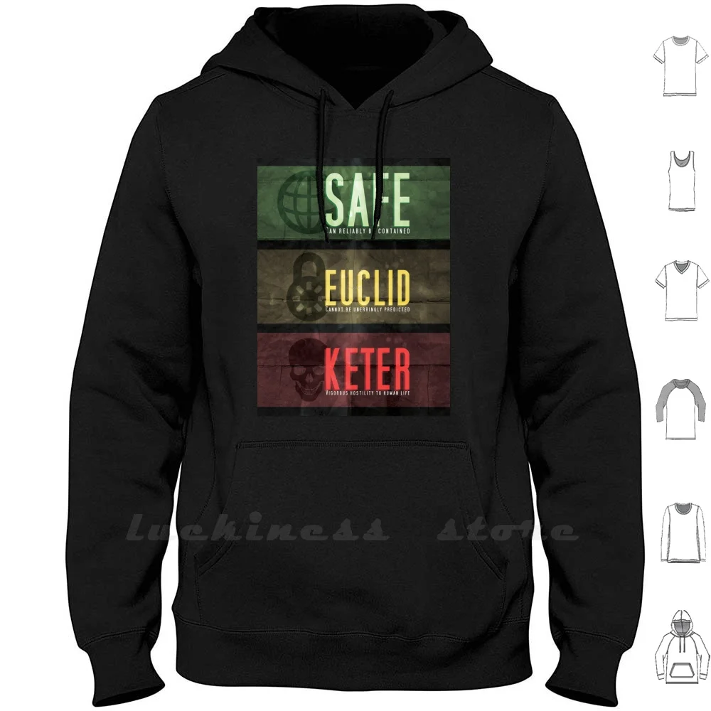 Scp-Threat Níveis Hoodie Homens Mulheres Adolescentes 6xl Thevolgun Scp Ator de Voz Keter Safe Euclid