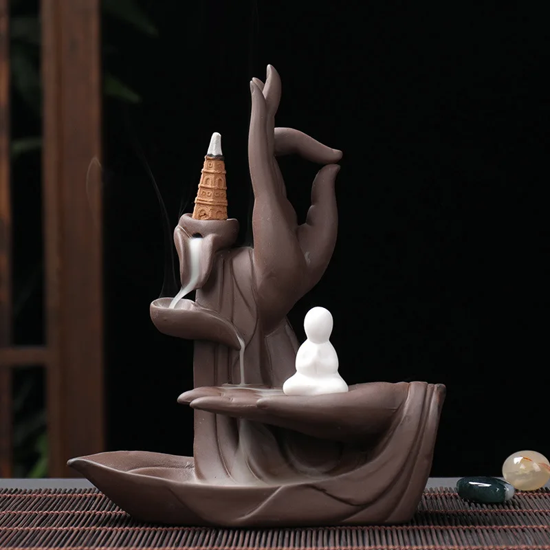 Purple Sand Back Incense Furnace Zen Buddhist Sandalwood Stove Home  Incense Furnace Large Incense Style Creative Pendulum