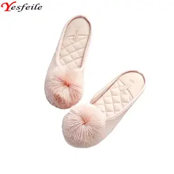 Red/Pink/Gray New Style At Home Slippers Indoor Winter Slippers Adult Women Soft Slipper Lovers Winter House Gilr Shoes