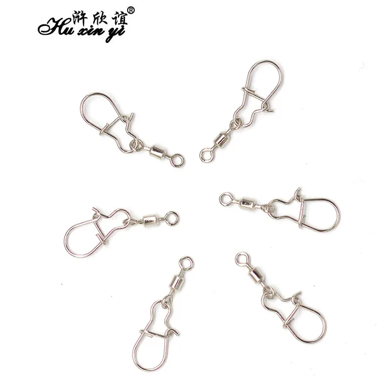 HXY 1000PCS SIZE(10 12) Fishing Swivels Connector Rolling Swivel With Nice Snap Fishing Hook Carp Fishing Tackle Accessories