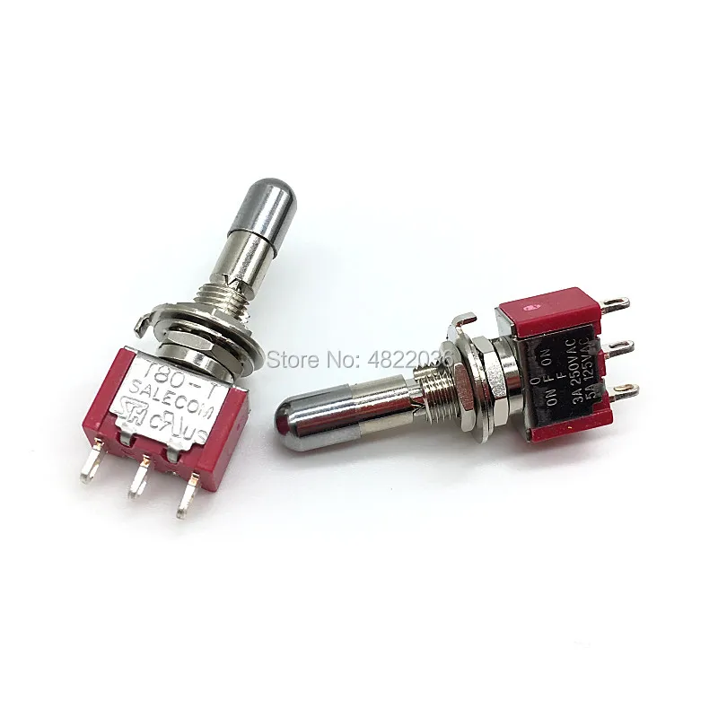 1pc SH T8013-LKBQ Locking Lever 3Pin 3Position ON-OFF-ON SPDT Mini Toggle Switch Self Locking