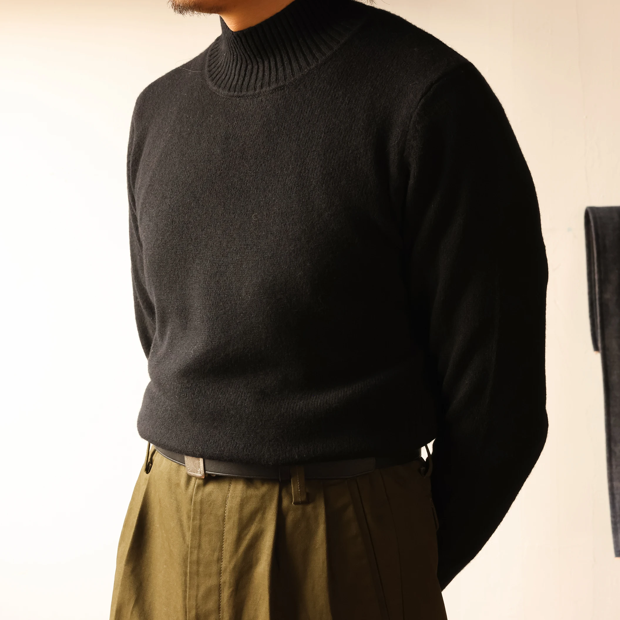 MY-0011 RedTornado Super Top Quality Heavy Thick Mans Big Cozy Flexible 100% Merino Wool Warm Pullover