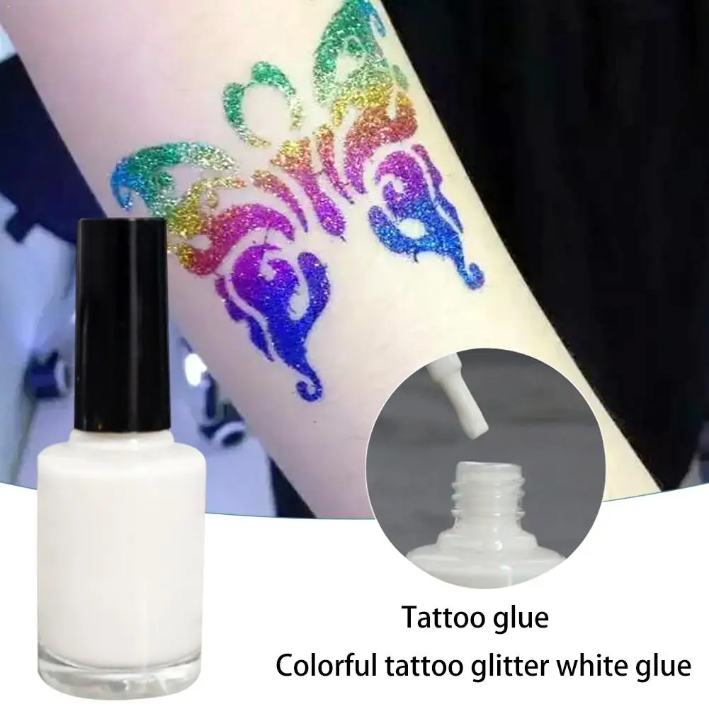 Skin Glue Skin-friendly Body White Glue For Glitter Tattoos Gel Flash Powder Tattoo Glue White Glue One-time Suit Glue Tattoo