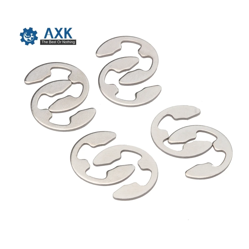 120 PCS/200 pcs Rvs Rvs E Clip washer Assortiment Kit borgring borgring voor as fastener m1.5 ~ M10
