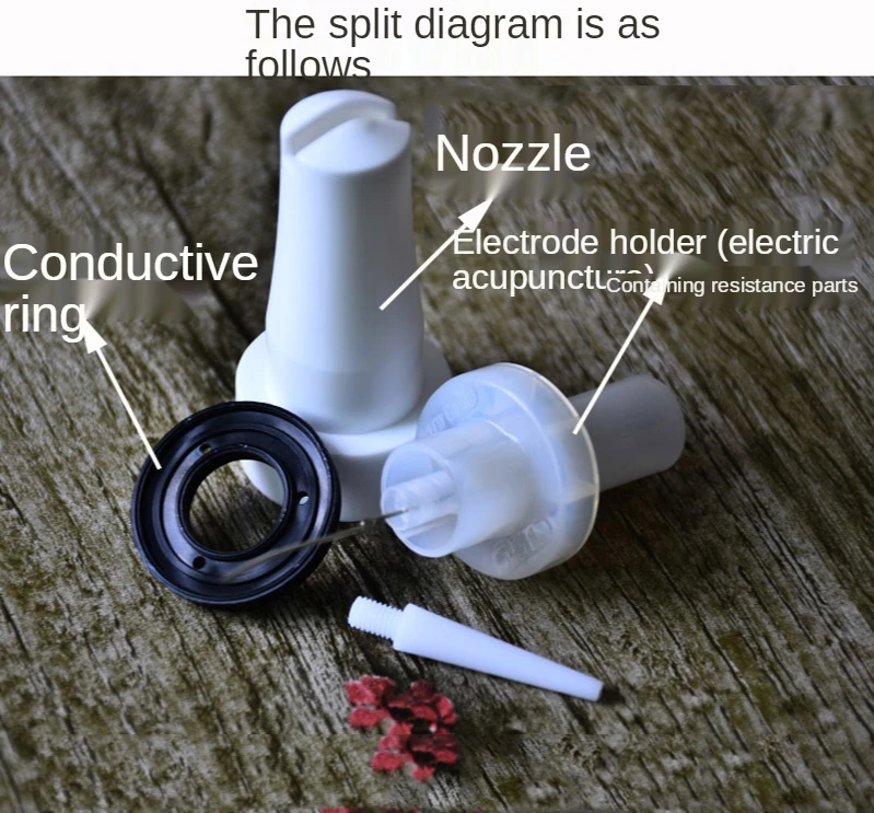 Imagem -02 - Máquina de Pulverização Eletrostática Acessórios Descarga Agulha de Plástico Pistola de Spray Eletrodo Plano Cabeça de Arma