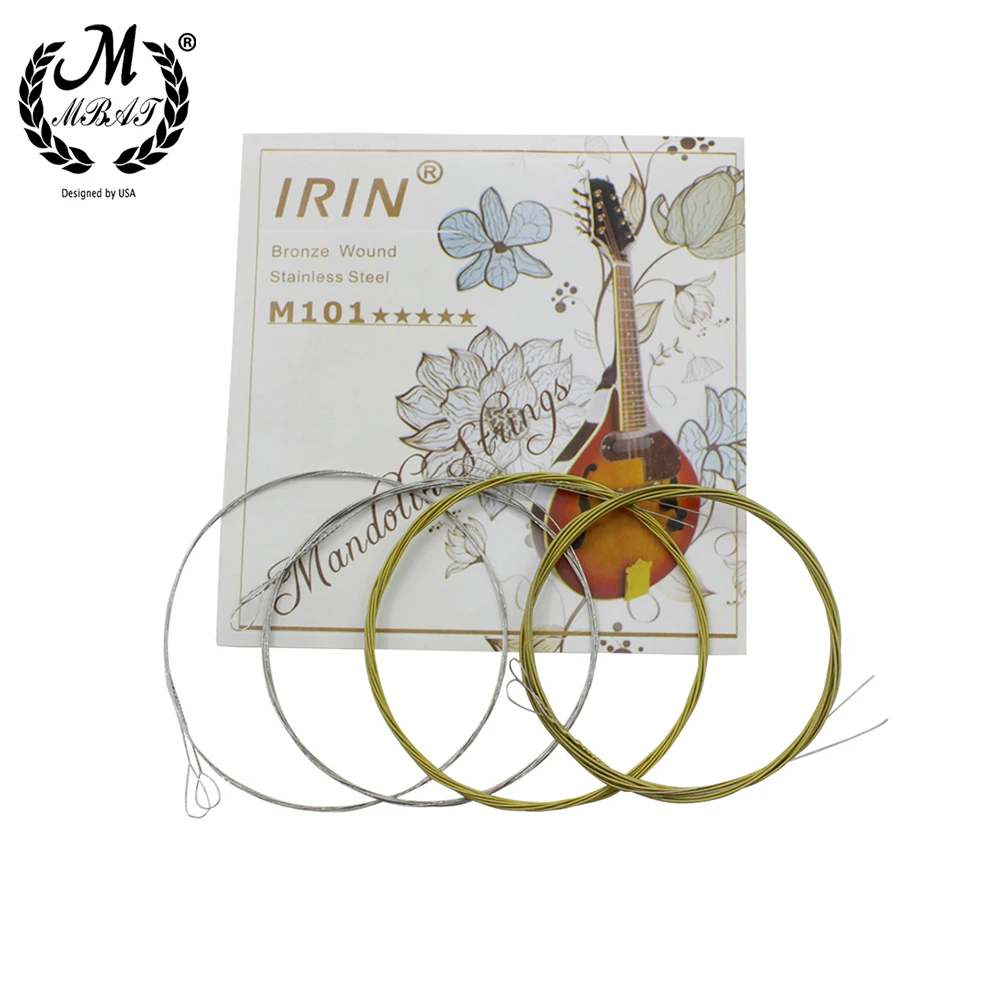 

M MBAT Mandolin Strings Bronze Wound Stainless Steel Silver Gloden Color Full Set Guitar Parts Musical Instruments M101