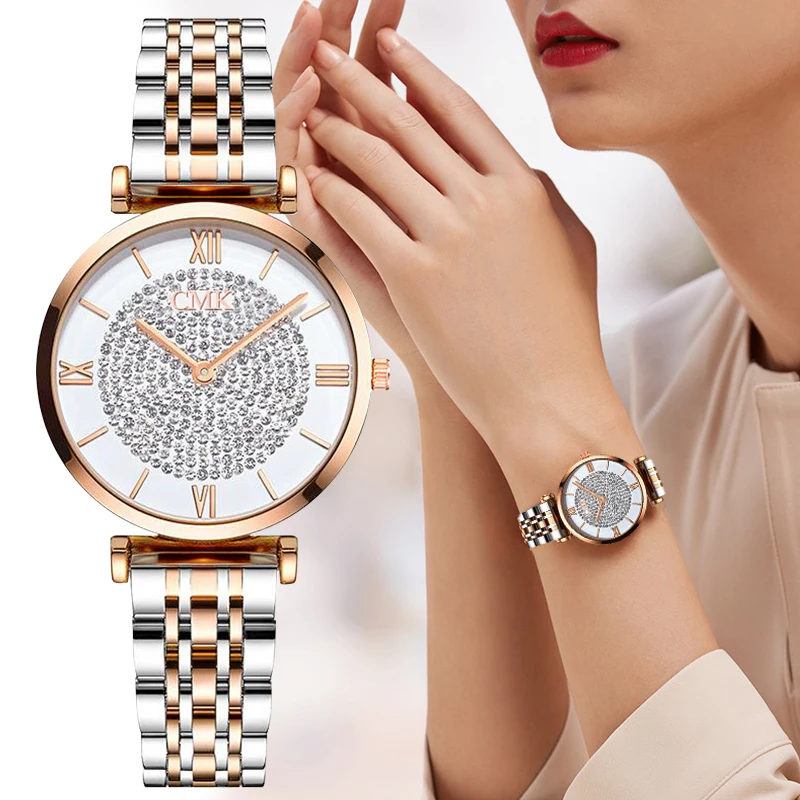 Luxury Women Watches Simple Elegant Ladies Watch Zegarek Damski Stainless Steel Metal Women's Wrsiwtwatch Relogio Feminino Saati