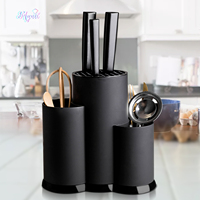 Knife holder Multi-Function Utensil Holder Knife Block PP Flatware Drainer Storage Box Spoon Fork Kitchen Organizer Rack