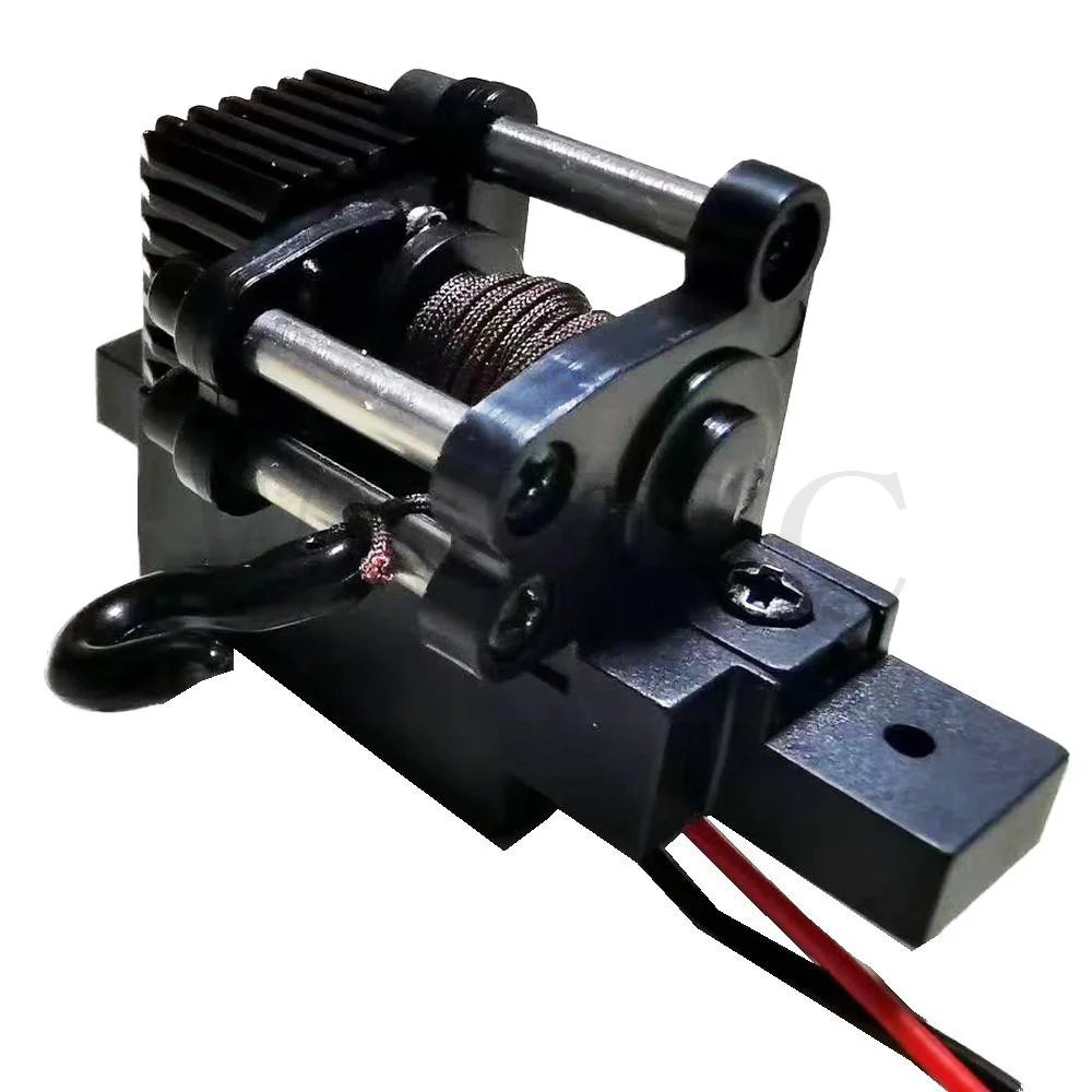 Lectrical automatyczne Winch + 4CH przewód sterowniczy dla 1/16 WPL B14 B24 B36 C34 C44 MN90 Q65 akcesoria samochodowe RC zabawki