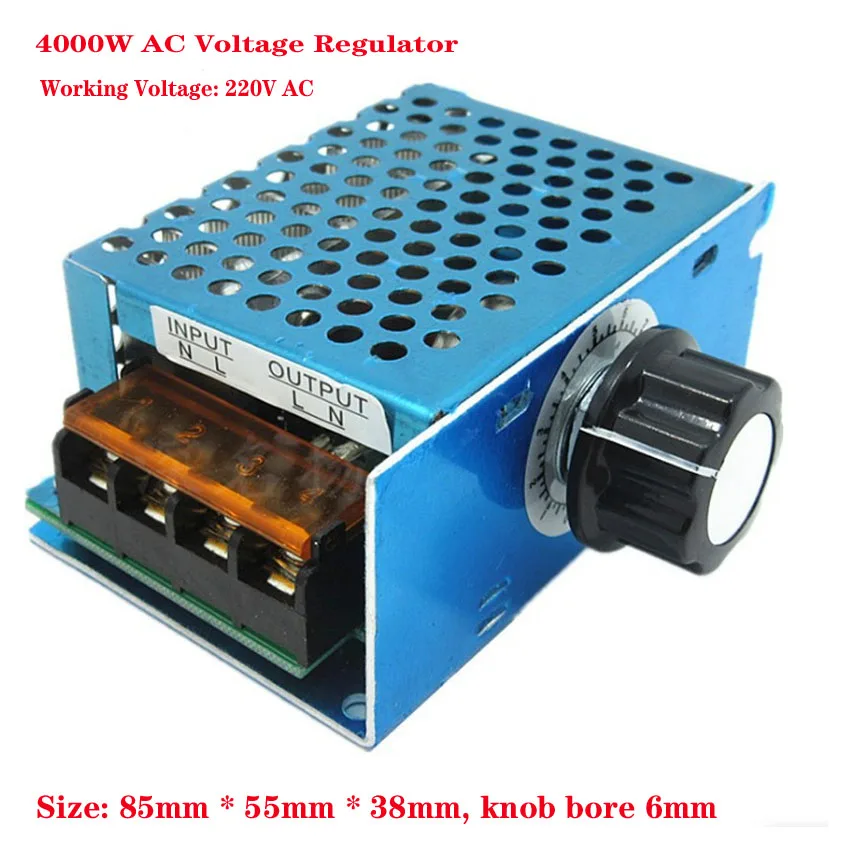 Regulador de voltaje SCR de 4000W y 220V CA, regulador de velocidad del Motor eléctrico, regulador electrónico de voltios, regulador de termostato