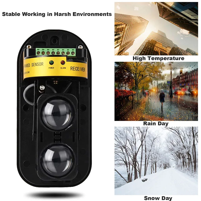150m Sensor Alarm Dual Beam Photoelectric Infrared Detector For Home Security Support Connected To The Matching Use