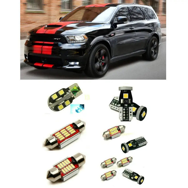 

Car Led interior lights For Dodge Durango 2019 8pc Led Lights For Cars lighting kit bulbs Canbus