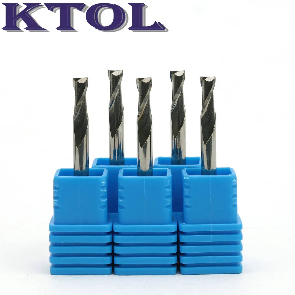 

3.175mm CEL6-32mm 2 Flute Spiral Milling Cutter Router Bits for Wood Engraving 10pcs Tungsten Carbide Endmill CNC Cutting Tools