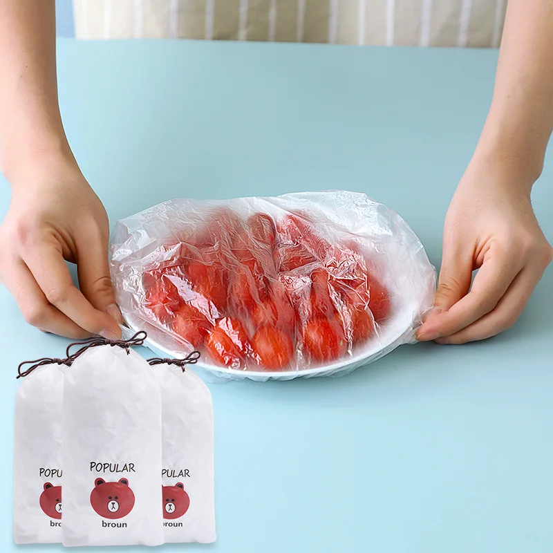 

Kitchen Supplies Plastic Bags Lazy Rags Kitchen Storage & Organization Wet and Dry Thick Disposable Dish Cloth Food Cover Bag
