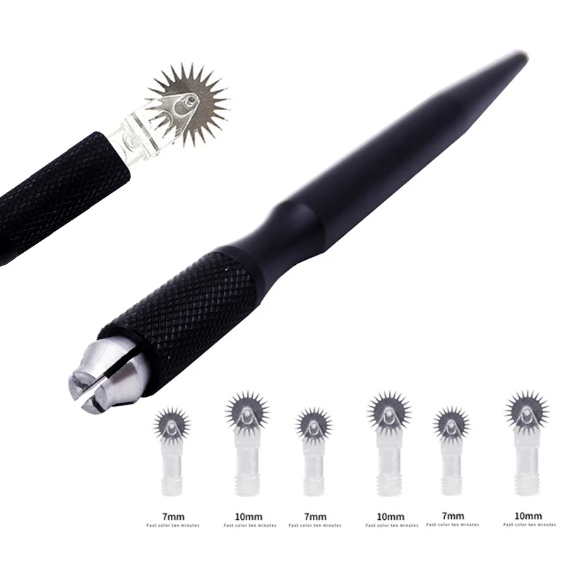 Disposable Semi Permanent Makeup Microblading Needle Roller Easy Color Blades for Fog Eyebrow with Black Tattoo Pen