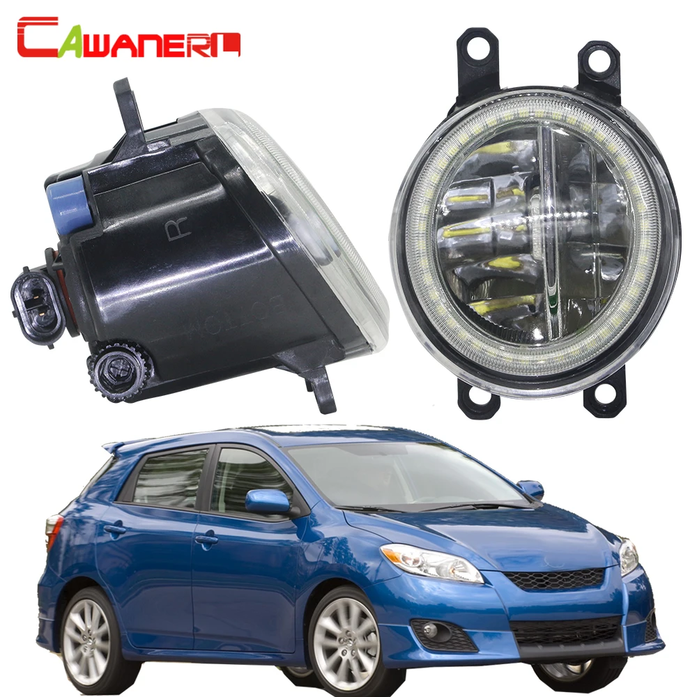 

Cawanerl For Toyota Matrix 2008-2013 Car H11 LED Bulb 4000LM Fog Light + Angel Eye DRL Daytime Running Light 12V 2 Pieces