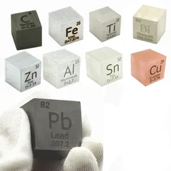 1 Inch Element Cube 25.4mm Metal Density Cubes for Periodic Table Collection Copper Lead Bi Tin Al Titanium Tungsten Mo C Ni