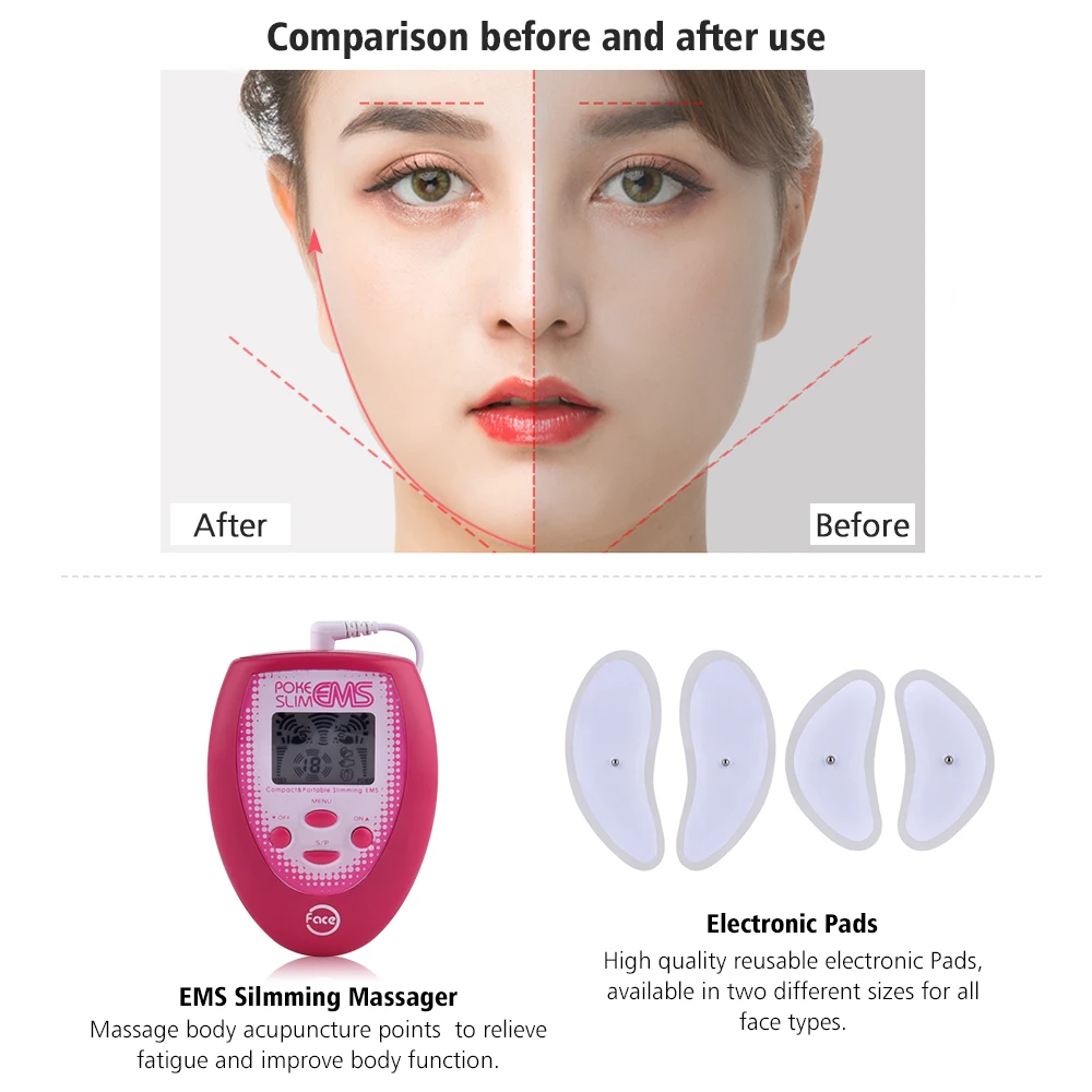 EMS Face Silmming Massager Electric Muscle Stimulator  Skin Lifting Machine Facial Massager Reduce Double Chin Skin Lift Tools