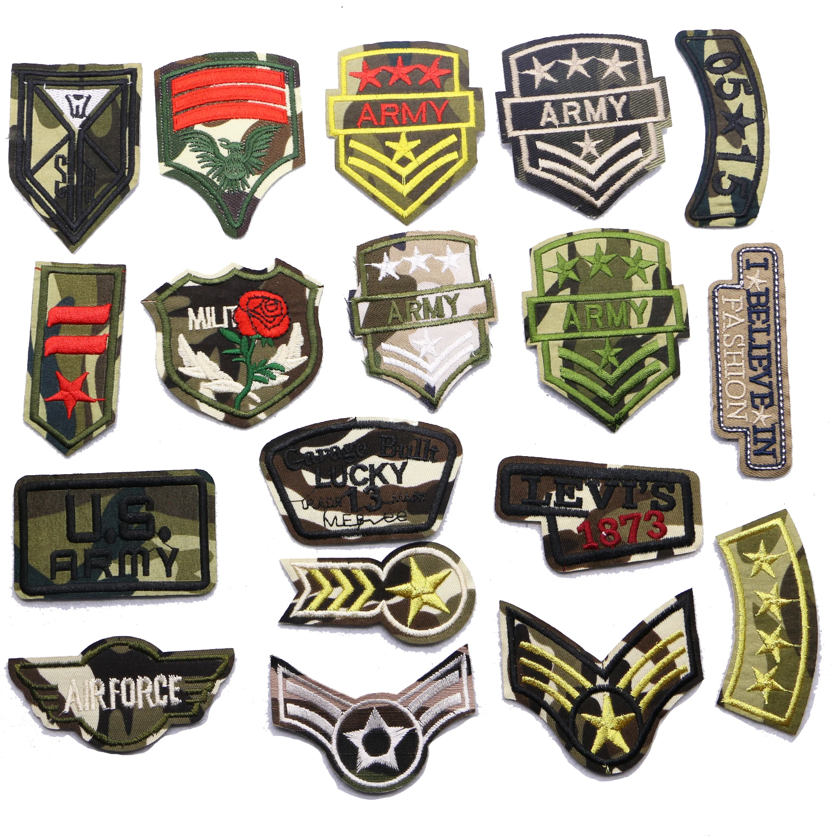 Camouflage Arc Custom Name Tape Text Military Embroidery Patch Black Letter Chest Service Morale Tactical DIY Badge