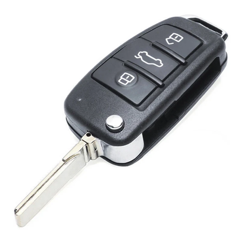 DIYKEY 3 Button P/N: 8E0 837 220 L Upgraded Flip Remote 315MHz ID48 for Audi A4 S4 2006 2007 2008 2009 2010 Car Key Fob