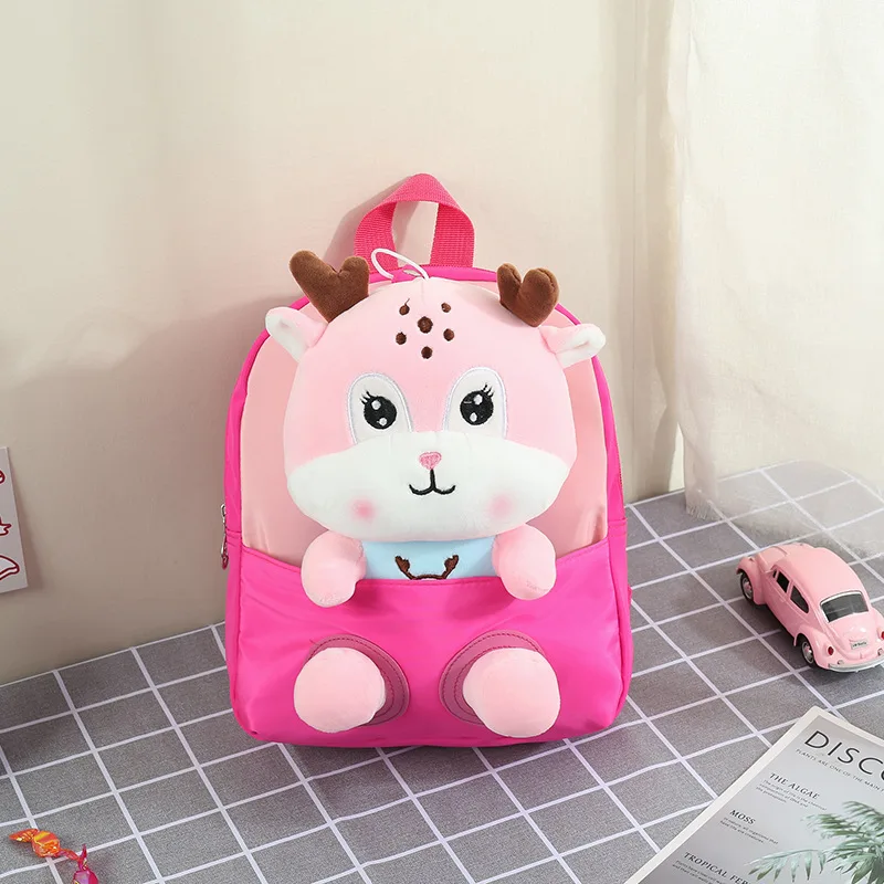 Mochila escolar con dibujos animados para niños, bolsa extraíble de nailon, impermeable, bonita