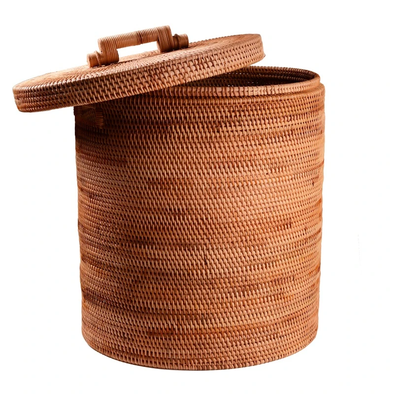 Rattan Laundry Bucket Hand Made Dirty Clothes Storage Toys Storage large kids Laundry Basket Organizer Interior Household Items