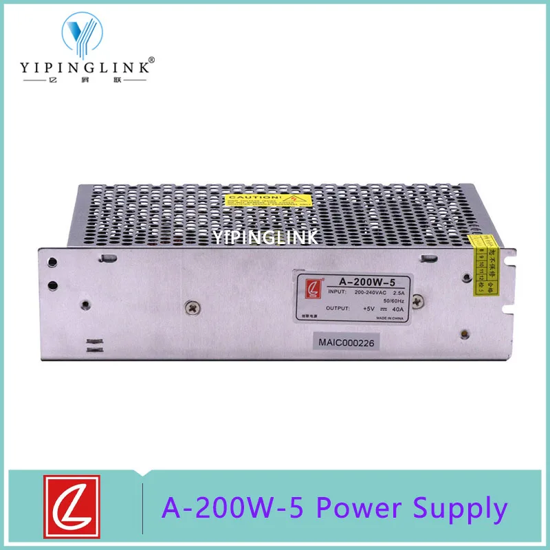 CZCL power supply A-200W-5 thick high quality power supply LED display module power driver 5V 40A 200W support AC 220V-240V