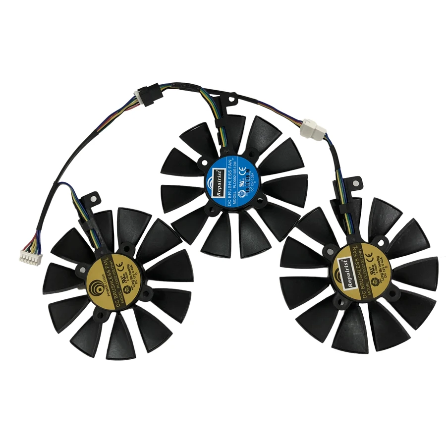 3ชิ้น/เซ็ต VGA GPU Cooler,Graphics Card Fan,PLD09210S12HH,สำหรับ ASUS STRIX-R9 390X-DC3OC-8GD5-GAMING,สำหรับ ASUS STRIX-R9 390-DC3OC-8GD5-GAMING,สำหรับ ASUS ROG STRIX-RX480-O8G-GAMING,สำหรับ ASUS ROG-STRIX-RX580-O8G