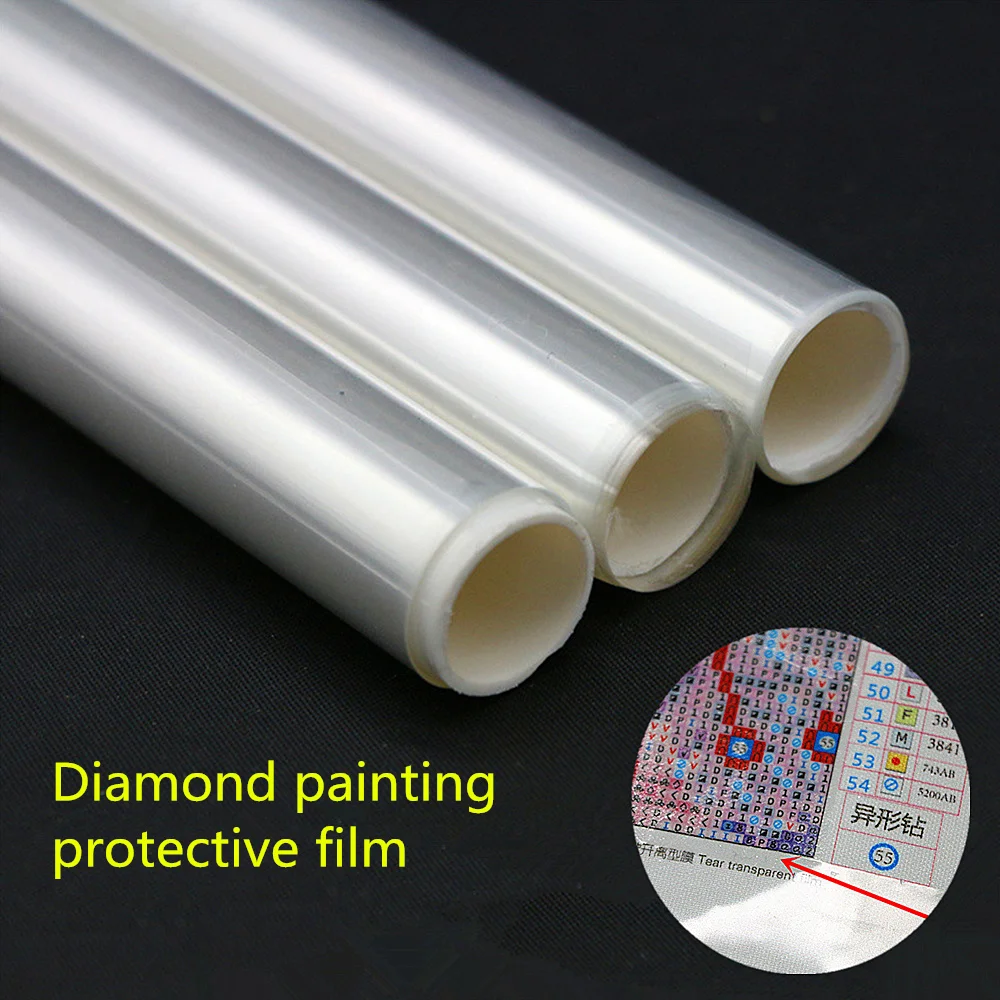 Diamante pittura pellicola protettiva isolamento antipolvere carta di plastica antisporco pellicola a rilascio trasparente strumento di pittura