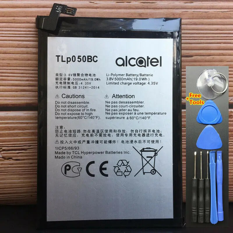 new original 5000mAh TLp050BC Battery For Alcatel One Touch 5023F PIXI 4 Plus Power Mobile Phone Batteries